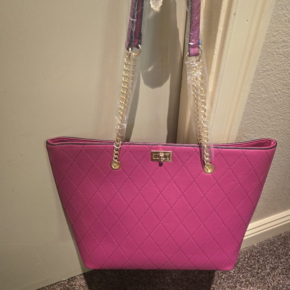 Malibu skye deep pink tote
